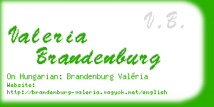 valeria brandenburg business card